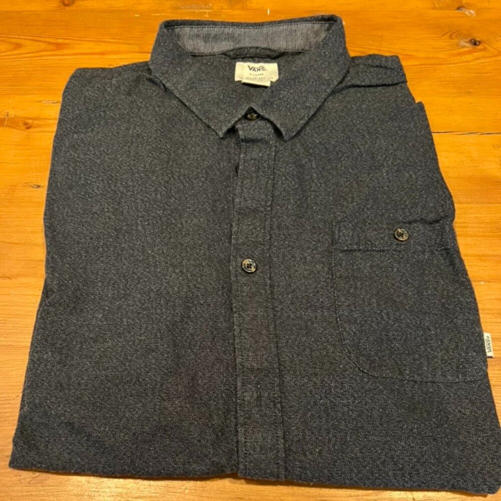 Vans Button Down Shirt Grey  - Large